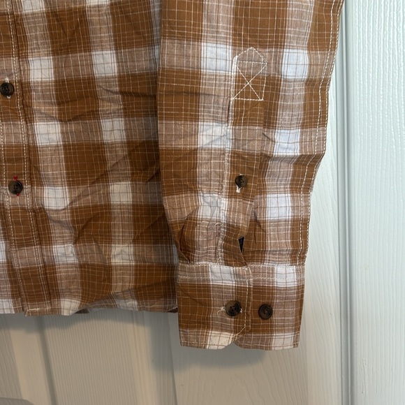 Wrogn men’s brown plaid long sleeve button down shirt size small - Picture 7 of 11